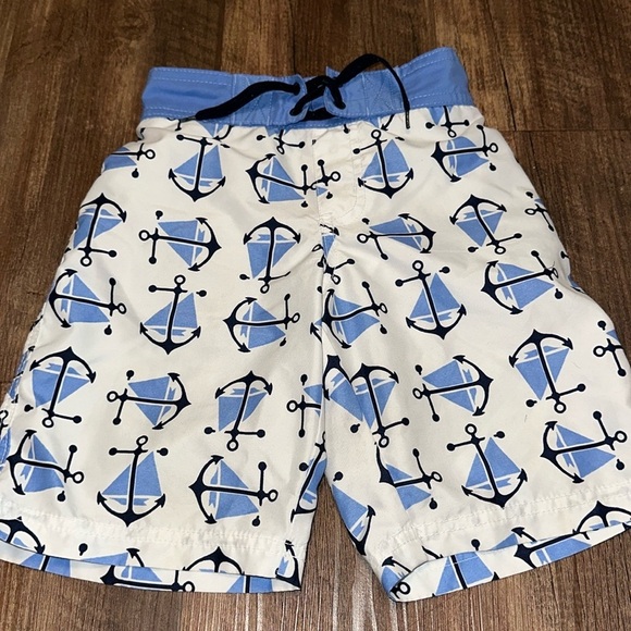 JANIE & JACK Sailboat Anchor Swim Trunks Size 6 - Picture 1 of 4